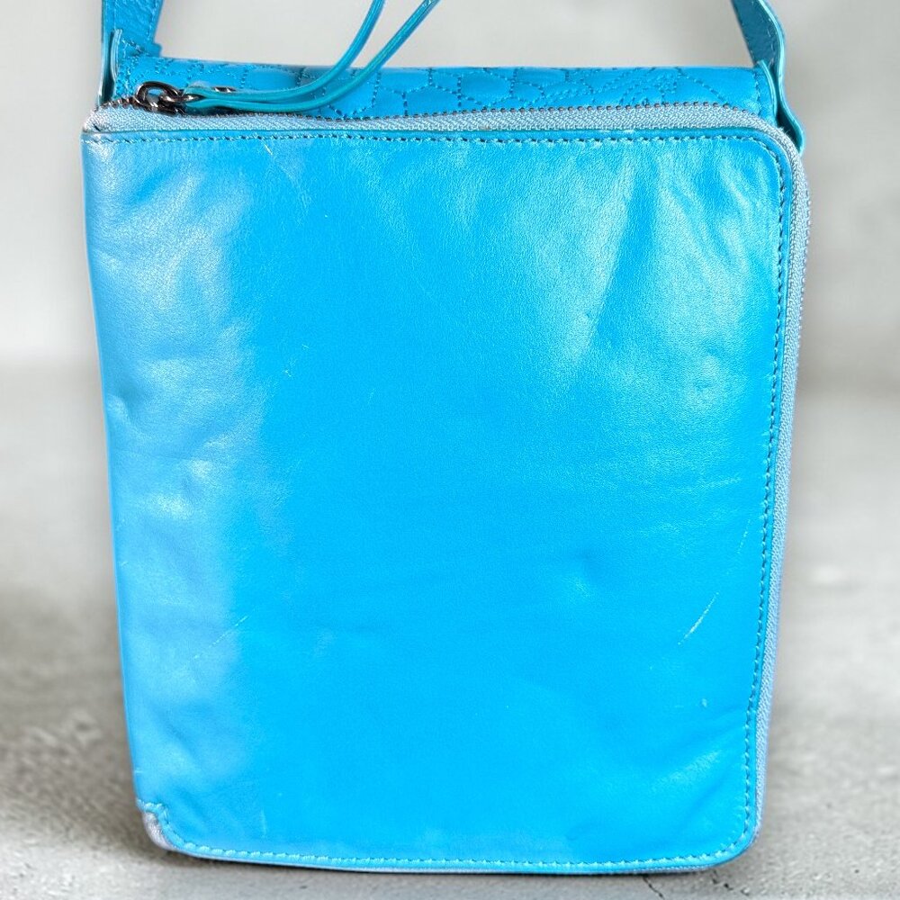 Sharif Legacy Flap Leather Embroidered 3 Compartment Crossbody - Picture 6 of 16